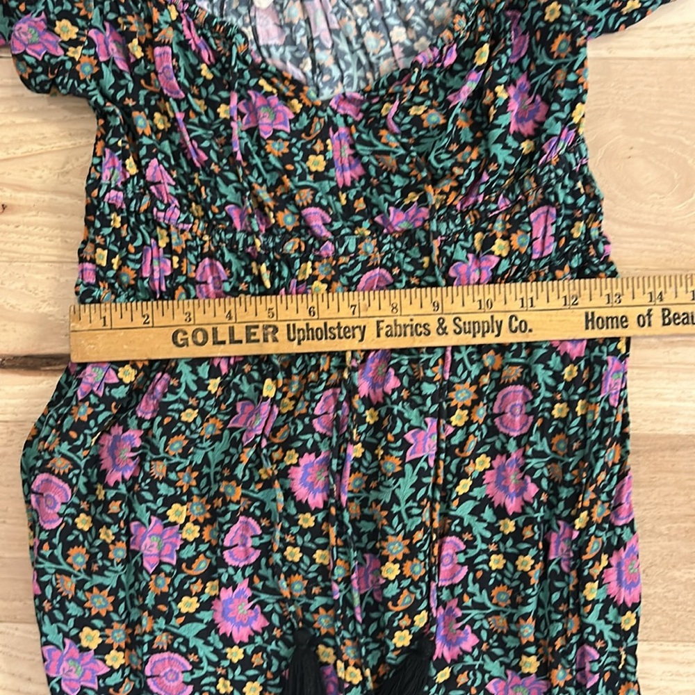 Spell Floral Jumpsuit in Black and Pink - Picture 5 of 7